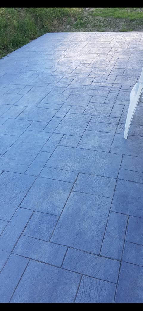 Terrasse en béton imprimé